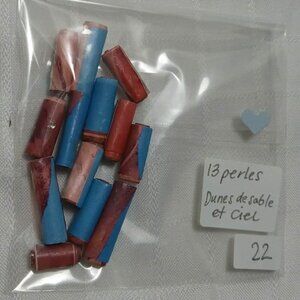 One-of-a-kind handmade/hand rolled paper beads/jewelry making/craft supplies/DIY